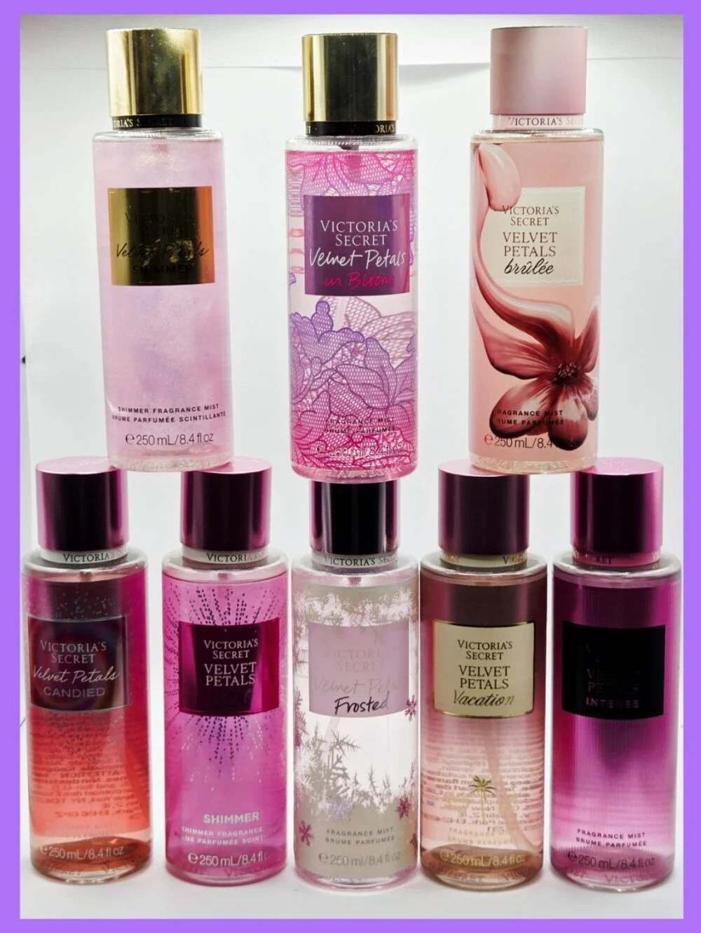 Victoria's Secret Velvet Petals Mist Bundle  8PC New!